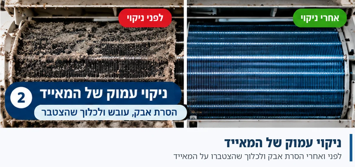 ניקוי עמוק של המאייד ניקוי עמוק של המאייד